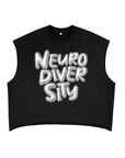 Neurodiversity Pride Tank Top Chrome Bubble Letter Graphic French Terry Boxy Tank Top French Terry Boxy Tank Top
