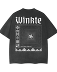 Winkte Lakota Nation Two Spirit Pride Black Gray Vintage Wash Frayed T-Shirt Vintage Wash Frayed T-Shirt
