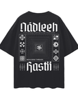 Unapologetically Nádleeh Hastii Navajo Nation Pride Black Oversize Deep Drop Shoulder Tee Oversize Deep Drop Shoulder Tee - 190 GSM