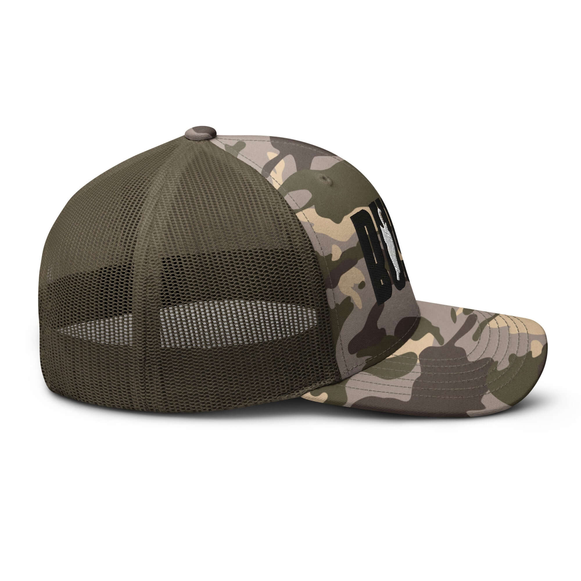 Bussy Cat Club Gay Pride Trans Pride Camouflage trucker hat Retro Trucker Hat