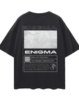 Enigma Streetwear T-Shirt Outsider Shirt Black Oversize Tee Oversize Deep Drop Shoulder Tee - 190 GSM