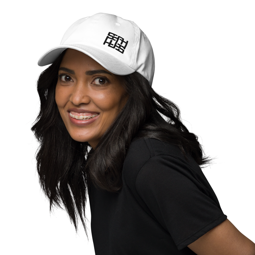 Nova Edge Threads Emblem Embroidered Symbol on Classic White Hat Classic Hat