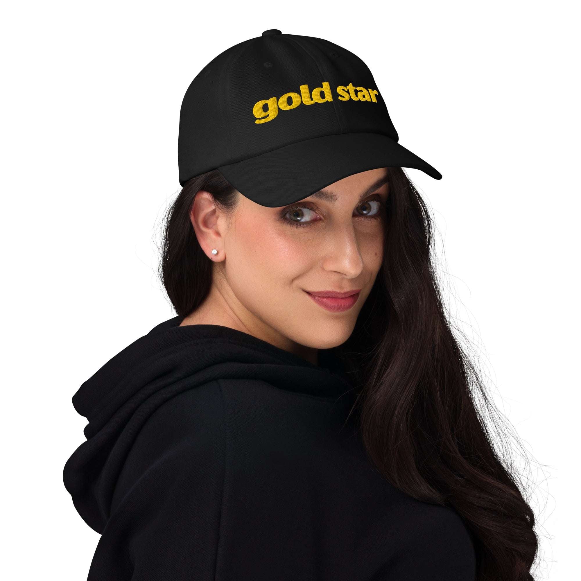 Gold Star Pride Hat Black 6-panel Low Profile Gay Pride Hat Classic Hat