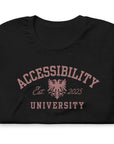 Accessibility University Disability Pride Tee on Black, Grey or White Relaxed fit T-shirt Relaxed Fit T-Shirt