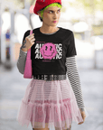 Unapologetically Autistic Black Pink Graphic Tee Disability Pride Relaxed fit T-shirt Relaxed Fit T-Shirt