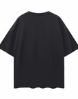 WLW T-Shirt Minimal Design on Fresh Clean Black Oversize Deep Drop Shoulder Tee Oversize Deep Drop Shoulder Tee - 190 GSM