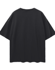 WLW T-Shirt Minimal Design on Fresh Clean Black Oversize Deep Drop Shoulder Tee Oversize Deep Drop Shoulder Tee - 190 GSM
