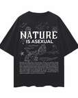 Nature is Asexual Pride Nature is LGBTQIA+ Series Oversize Deep Drop Shoulder Tee Oversize Deep Drop Shoulder Tee - 190 GSM
