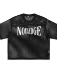 Nova Edge Mesh Shirt Boxing Aesthetic Black See-through Boxy Net T-shirt See-through Boxy Net T-Shirt