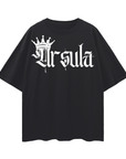 Ursula Spray Paint Crown Graphic Tee Lesbian Pride T-Shirt Black Oversize Deep Drop Shoulder Tee Oversize Deep Drop Shoulder Tee - 190 GSM
