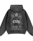 Enby Memento Mori Non Binary Pride Zip-Through Boxy Fleece Hoodie Zip-Through Boxy Hoodie