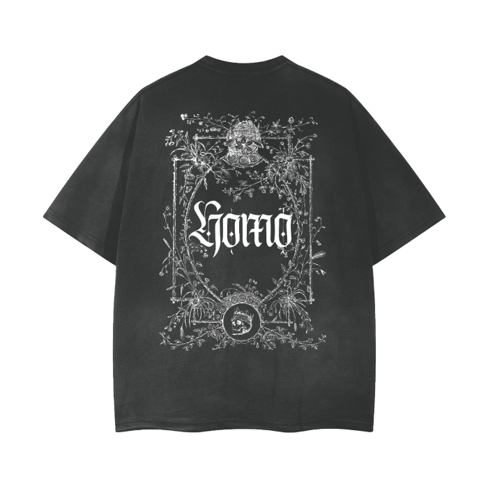 Homosexual Gothic Shirt Memento Mori Gay Pride Vintage Wash Frayed T-Shirt Vintage Wash Frayed T-Shirt
