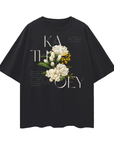 Kathoey Pride Flower Graphic for Thai Pride Third Gender Oversize Deep Drop Shoulder Tee Oversize Deep Drop Shoulder Tee - 190 GSM
