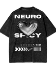 Chrome Heart NeuroSpicy Pride Shirt Black Acid Wash Oversize T-Shirt Acid Wash Oversize T-Shirt