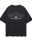 Top Competitor Non Binary Division on back of Black Oversize Deep Drop Shoulder Tee Oversize Deep Drop Shoulder Tee - 190 GSM