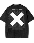 X-Jenda Pride Graphic Tee on Black Acid Wash Oversize T-Shirt Acid Wash Oversize T-Shirt