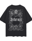 Intersex Pride T-Shirt Memento Mori Black Oversize Deep Drop Shoulder Tee Oversize Deep Drop Shoulder Tee - 190 GSM