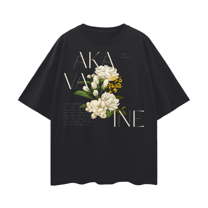 Akava'ine Pride Transwomen Pride Cook Islands on Black Oversize Deep Drop Shoulder Tee Oversize Deep Drop Shoulder Tee - 190 GSM