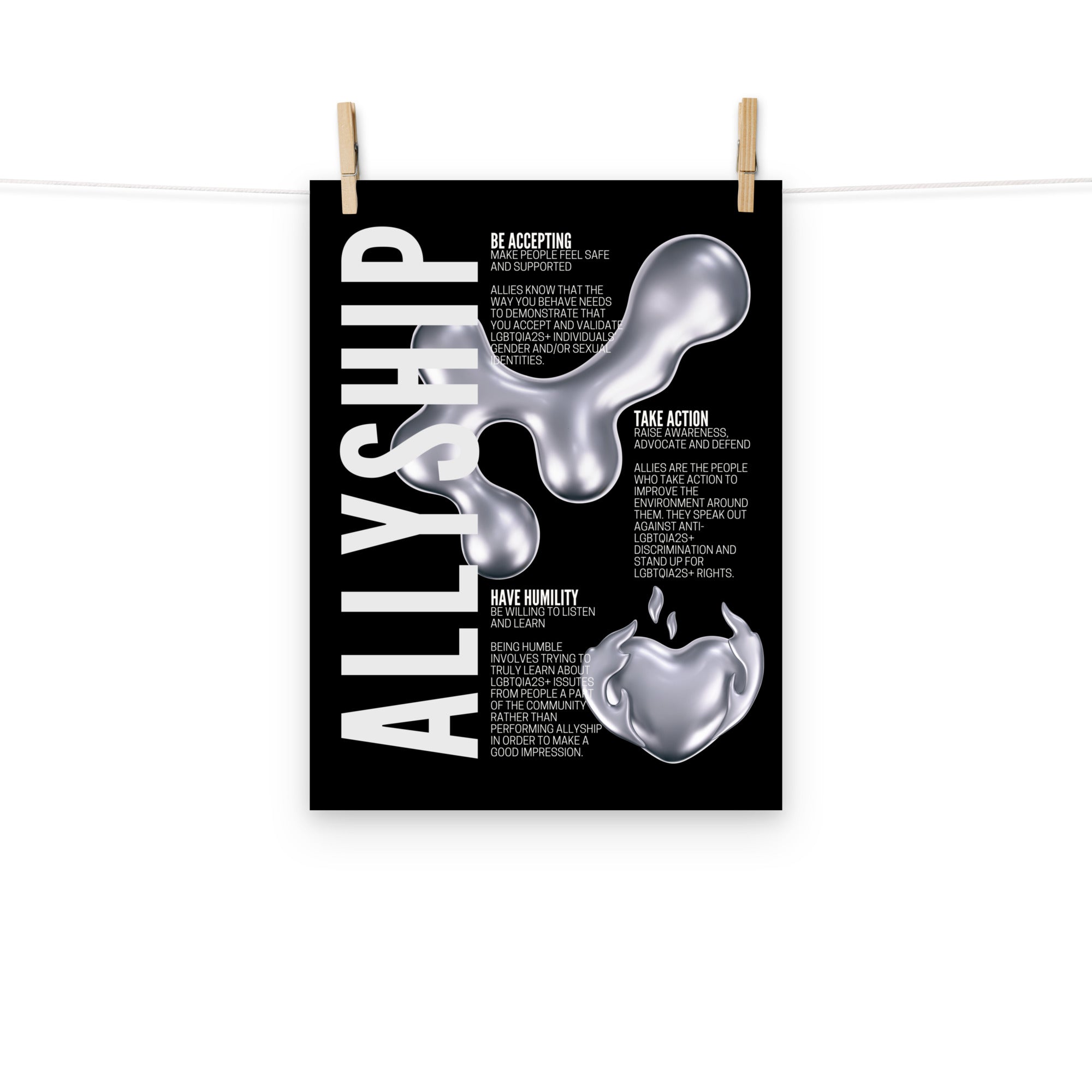 Tips on how to be an Ally Poster Enhanced Matte Paper Poster Matte Paper Poster