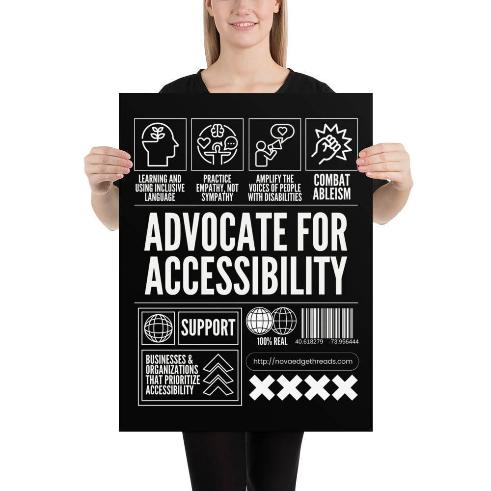 Advocate for Accessibility Poster Disability Pride Enhanced Matte Paper Poster