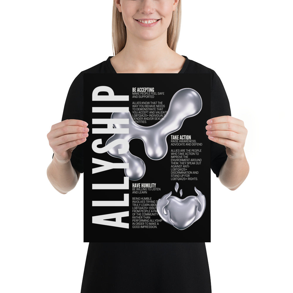 Tips on how to be an Ally Poster Enhanced Matte Paper Poster Matte Paper Poster