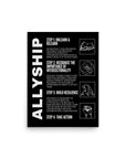 Steps to being an Ally Poster Enhanced Matte Paper Allyship Poster Matte Paper Poster