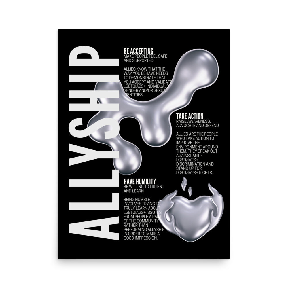 Tips on how to be an Ally Poster Enhanced Matte Paper Poster Matte Paper Poster