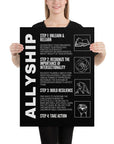 Steps to being an Ally Poster Enhanced Matte Paper Allyship Poster Matte Paper Poster