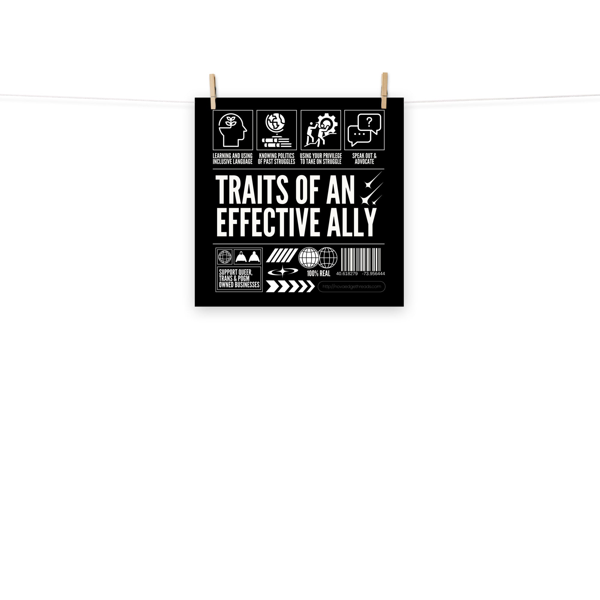 Traits of an Effective Ally Poster Pride Enhanced Matte Paper Poster Matte Paper Poster