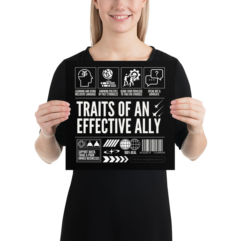 Traits of an Effective Ally Poster Pride Enhanced Matte Paper Poster Matte Paper Poster