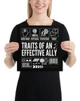 Traits of an Effective Ally Poster Pride Enhanced Matte Paper Poster Matte Paper Poster