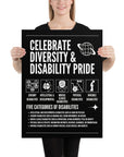 Celebrate Diversity in Disability Poster Enhanced Matte Paper Disability Pride Poster Matte Paper Poster