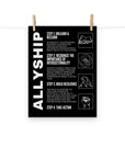 Steps to being an Ally Poster Enhanced Matte Paper Allyship Poster Matte Paper Poster