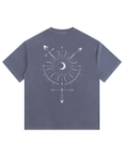 Transgender Symbol Celestial Design on Size Inclusive Vintage Wash Oversize Tee Vintage Wash Oversize Tee