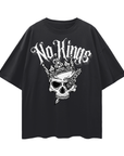 No Kings Protest Tee Punk Power to the People Oversize Tee Oversize Deep Drop Shoulder Tee - 190 GSM
