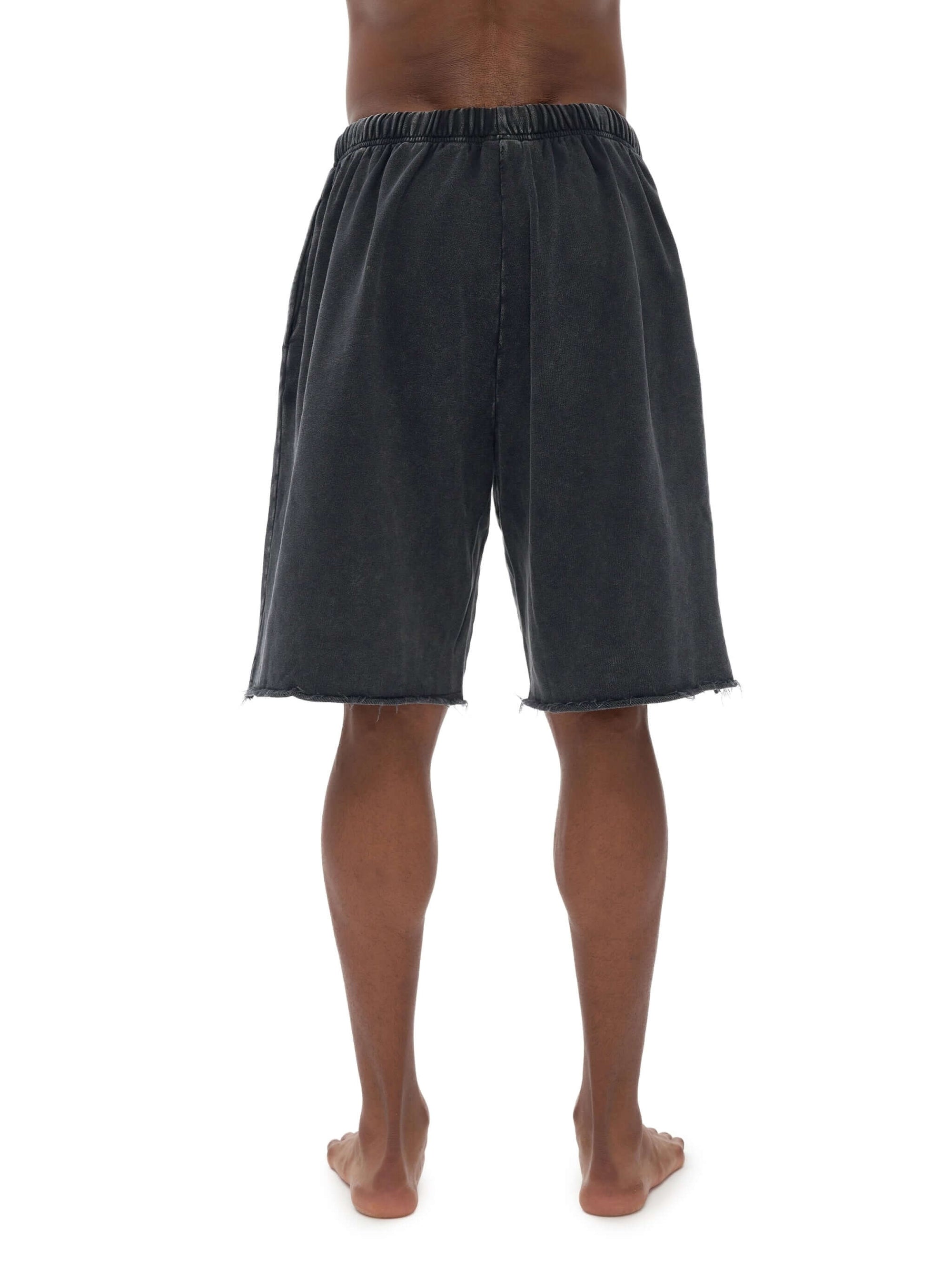 Trans King Gothic Font and Spray Paint Crown Scattered Edge Vintage Washed Shorts Vintage Wash Short Pants
