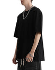 Unapologetically Intersex Japanese Streetwear Style on back of Black Oversize Deep Drop Shoulder Tee Oversize Deep Drop Shoulder Tee - 190 GSM
