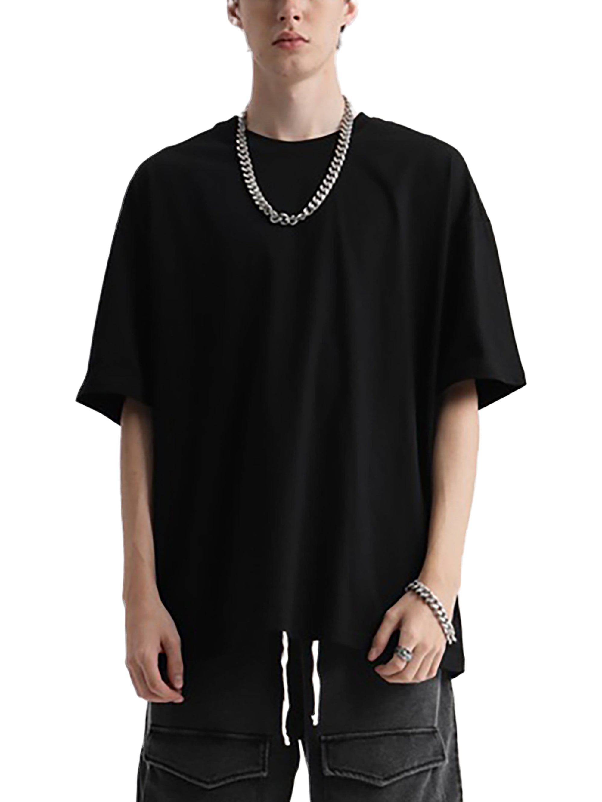 Unapologetically Intersex Japanese Streetwear Style on back of Black Oversize Deep Drop Shoulder Tee Oversize Deep Drop Shoulder Tee - 190 GSM