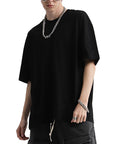 Unapologetically Intersex Japanese Streetwear Style on back of Black Oversize Deep Drop Shoulder Tee Oversize Deep Drop Shoulder Tee - 190 GSM