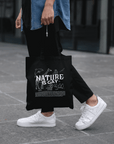 Nature is Gay Environmentally Conscious and Gay Pride Black Tote Bag Eco Tote