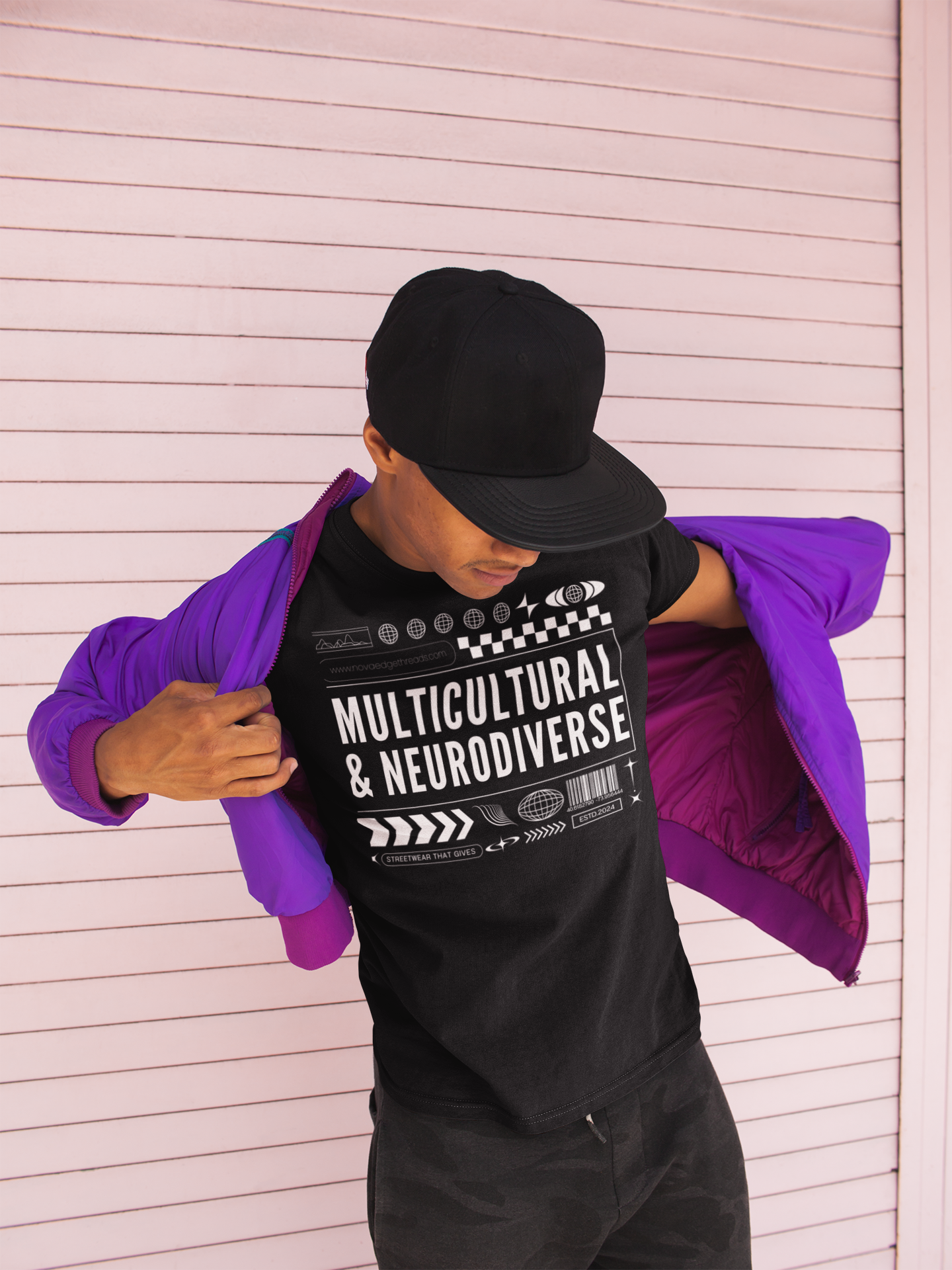Multicultural & Neurodiverse Graphic Tee Disability Pride Shirt Oversize Deep Drop Shoulder Tee Oversize Deep Drop Shoulder Tee - 190 GSM