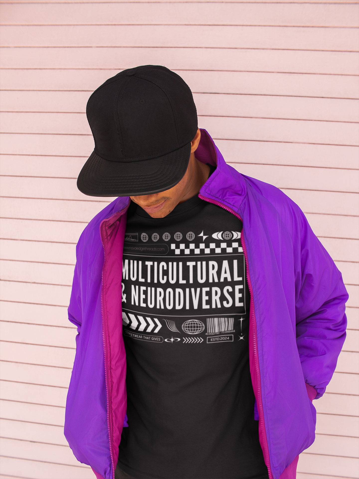 Multicultural & Neurodiverse Graphic Tee Disability Pride Shirt Oversize Deep Drop Shoulder Tee Oversize Deep Drop Shoulder Tee - 190 GSM