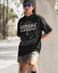 Nature is Intersex Pride Shirt Oversize Deep Drop Shoulder Tee Oversize Deep Drop Shoulder Tee - 190 GSM
