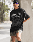 Nature is Asexual Pride Nature is LGBTQIA+ Series Oversize Deep Drop Shoulder Tee Oversize Deep Drop Shoulder Tee - 190 GSM