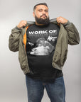 Work of Art Statue with Top Surgery Scars Trans Pride Shirt Black Oversize Tee Oversize Deep Drop Shoulder Tee - 190 GSM