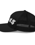 Trans Pride Punk Lettering Embroidered on Black Retro Trucker Cap Retro Trucker Hat