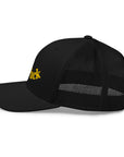 Gay as F*ck Black and Yellow Embroidered Vintage Typography Trucker Hat Retro Trucker Hat