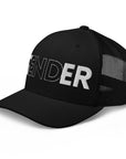 End Gender Embroidered Protest Accessory Black Retro Trucker Hat Retro Trucker Hat