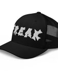 Freak Hat LGBTQ+ Pride Embroidered Black Retro Trucker Hat Retro Trucker Hat