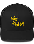 Big Zaddy Embroidered with curves onto Black Trucker Cap with Vintage Urban Feel